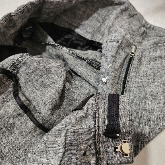 Bcx Capri Pants For Women Size 13 Gray Linen Blend Flat Front - Picture 10 of 13